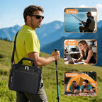 Coobiiya Large Expandable Insulated Lunch Bag Cooler Bag，12-23L Lunch Box for Men Double Deck Leakproof，Heavy Duty LunchBag Cooler Bags for Camping, Travel, Kayaking & Beach