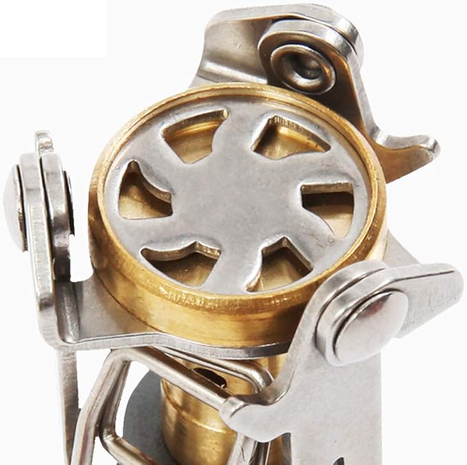 DESERT & FOX Ultralight Mini Camping Stove, 2600W Power Titanium Alloy Automatic Foldable Outdoor Cookware Tool for Picnic, Cookout, Camping, Hiking