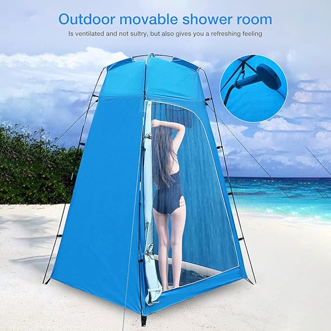 Camping Tent,Shower Tent, Pop Up Toilet Tent Shower Privacy Tent for Changing Dressing Room Beach Fishing Hiking Portable Outdoor Toilet Shelter Tent
