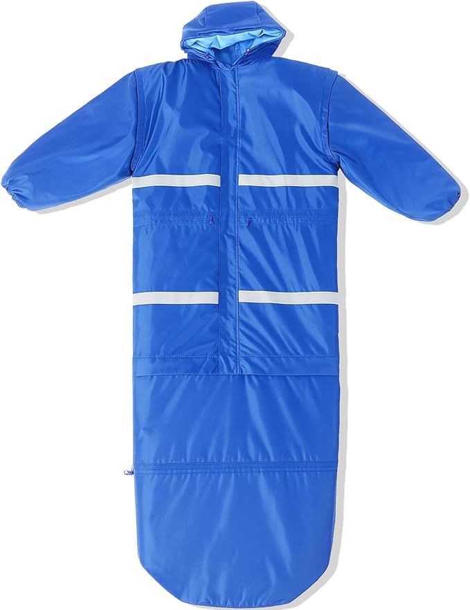 Macarrie Wearable Sleeping Bag with Dual Hoodie,Longsleeves,Pockets and Adjustable Drawstring，Ideal for Camping, Cold Weather Hiking, Blanket,Shelter