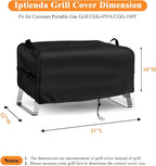 Grill Cover for Cuisinart Portable Gas Grill CGG-059A/CGG-180T, 21inch Outdoor BBQ Grill Cover Waterproof for Camping Table Top Propane Grills-21 L x 12" W x 10" H