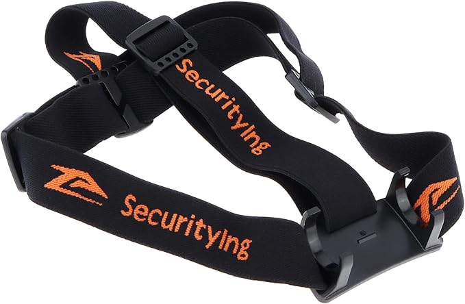 SecurityIng Elastic Headband Adjustable Headlight Strap with 400mm Head Fastening Strap for 22mm - 26mm Headlight Bracket, Nylon Headlamp Straps (1 Pack)
