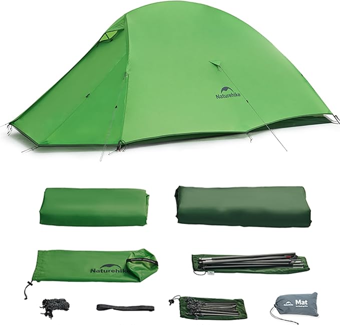 Naturehike 1/2 Person 3 Seasons Cloud Up Base Tent, Windproof [7-Level] & Rainproof [PU3000mm+] Camp Tent with Y Self-Supporting Structure for Camping Backpacking Hiking Trekking