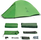 Naturehike 1/2 Person 3 Seasons Cloud Up Base Tent, Windproof [7-Level] & Rainproof [PU3000mm+] Camp Tent with Y Self-Supporting Structure for Camping Backpacking Hiking Trekking