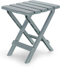 Camco 51682 Gray Regular Adirondack Portable Outdoor Folding Side Table, Perfect For The Beach, Camping, Picnics, Cookouts and More, Weatherproof and Rust Resistant