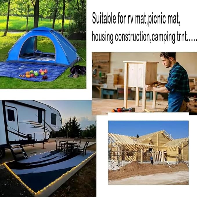 15 Pack Outdoor Rv Rug Stakes, Stainless Steel Spira Patio Mats Stakes, Used for Fixing Rugs, Tents, Tarps, and RV Mats，Rv Camping Accessories for Outside,Camper Must Haves