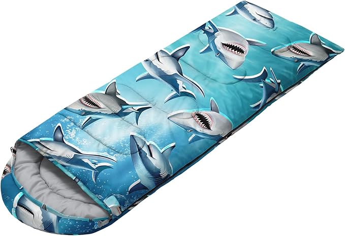 HOSIMA Dear Hunting Pattern Cold Weather Sleeping Bags for Kids Adults,Black Light Weight Waterproof Sleeping Bags for Outdoors Hiking.