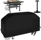 iCOVER 36 inch Griddle Cover for Blackstone, 600D Heavy Duty Waterproof Canvas Flat Top Gas Grill Covers for 36" Grills 1554 1825 for Weber 36” Griddles Camp Chef 600 with Support Pole