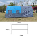 Tunnel Tent Outdoor Camping Tents W/Bedroom,Large Space for 5/8 People,Portable Lightweight Weatherproof Camping Tent for Parties Picnic,Travel Camping Family Tents Shelter