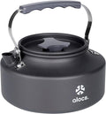 Alocs 0.8L Kettle Teapot, Portable Camping Coffee Pot, Hard-Anodized Aluminum Camping Kettle, Compact Tea Kettle for Stove Top, Outdoor, Hiking, Camping, Picnic and Traveling