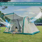 Inflatable Tent Clamping Tent for 8-10 People Oxford Fabric Air Tent Waterproof Oversized Family Tent for Outdoor Camping and Glamping