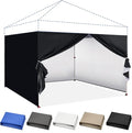 CROWN SHADES 10x10 Canopy Sidewalls (4pck) - Canopy Walls 10x10, Sidewalls for Canopy - Canopy Cover, Canopy Accessories, Black