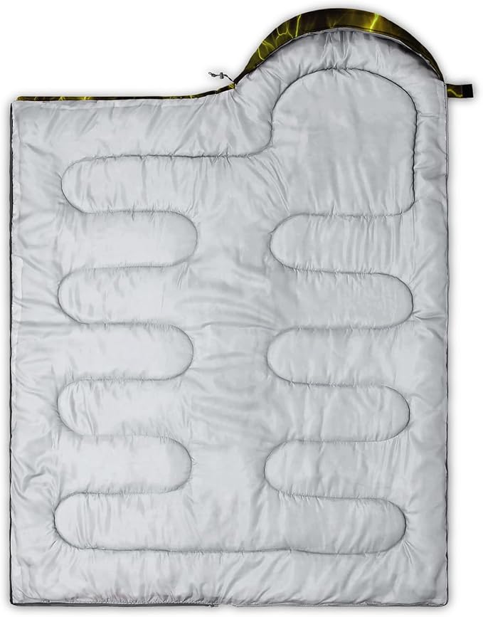 QOOMO Camping Sleeping Bags,3 Season Warm & Cool Weather,Lightweight,Waterproof Sleeping Bags for Adults & Kids,Traveling,and Outdoors,Camping Gear Equipment