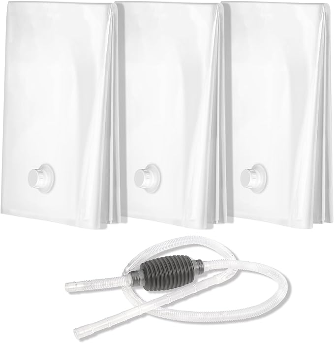 3 Pack 40 Gallon Water Storage Bladder, Heavy Duty Food-Grade Plastic Bag, BPA-Free, Foldable and Resuable. Ideal for Emergency Water Bank, Camping, Gardening & Agricultural Irrigation