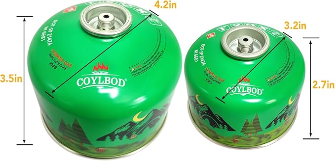 Isobutane Fuel Canister 230g, Camping Stove Fuel, Butane Camping Propane Mixture Blend Camping Fuel Gas (3 Pack)
