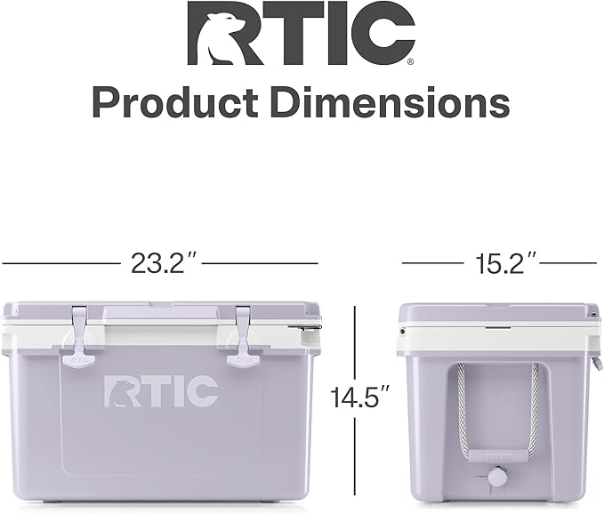 RTIC Ultra-Light 32 Quart Hard Cooler Insulated Portable Ice Chest Box for Drink, Beverage, Beach, Camping, Picnic, Fishing, Boat, Barbecue, 30% Lighter Than Rotomolded Coolers