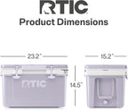 RTIC Ultra-Light 32 Quart Hard Cooler Insulated Portable Ice Chest Box for Drink, Beverage, Beach, Camping, Picnic, Fishing, Boat, Barbecue, 30% Lighter Than Rotomolded Coolers