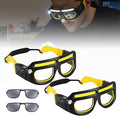 Rechargeable LED Motion Glasses Lamp, 5 Mode Hands Headlamp for Night Running, Hands Head Light with Motion Touch for Running Camping Fishing Cycling Hiking Night Work (2Pcs)