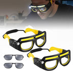 Rechargeable LED Motion Glasses Lamp, 5 Mode Hands Headlamp for Night Running, Hands Head Light with Motion Touch for Running Camping Fishing Cycling Hiking Night Work (2Pcs)