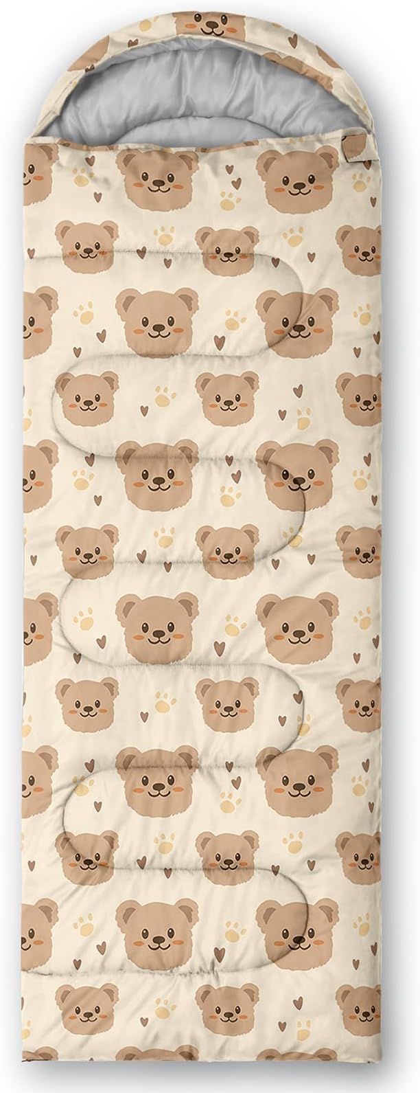 AILONEN Kawaii Panda Sleeping Bags,Lightweight & Waterproof,3 Season Warm & Cool Weather,Dreamy Purple Flower Animal Themed Sleeping Bags for Boys,Girls,Kids,Adults Travelling,Outdoors
