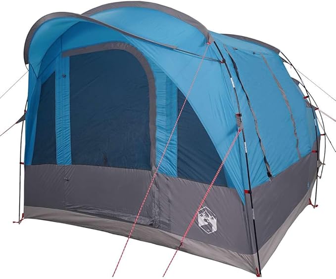 3-Person Green Waterproof Camping Tent with Tunnel Design, All-Season Outdoor Shelter for Backpacking and Hiking, Easy Setup Windproof Polyester Shelter with Mosquito