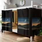 Dorm Bottom Bunk Bed Curtains Privacy Curtains 350g Dustproof Breathable Single Bed Blackout Curtains Panels Privacy Underbed Loft Bed Canopy Tent Curtain Shading Drapes for Dorm College Home 2 panels