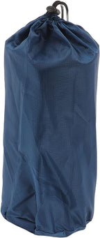 Ergonomic Inflating Sleeping Pad with Built in Pump, Nylon Material, and Storage for Office, Outdoor Camping Hiking (Navy Blue)