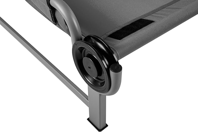 Disc-O-Bed Youth Single Camping Cot Kid-O-Bed, Portable Sleeping Cot for Kids with Included Carry Bag, Indoor and Outdoor Use, Grey