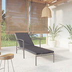 Patio Furniture Beach Chair Camping Chairs Outdoor Chairs Patio Sun Lounger with Cushion Poly Rattan Gray for Sunbathing, Camping, Pool, Beach, Patio