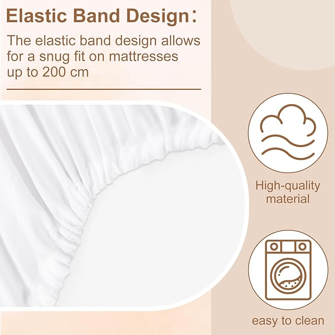 PLULON Kids Air Mattress with White Fitted Sheets, Inflatable Bed 63×28×8 inches Airbed Inflatable Mattress Sheet for Kids Sleepover Tent Slumber Party Camping Sleeping Pad Teepee Tent Air Mattress