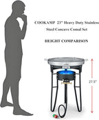 Propane Burner for Outdoor Cooking (Concave Comal Set)