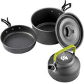 Compatible for Camping Cooking Set Cookware Travel Tableware Outdoor Picnic Teapot for 2-3 Peaple Non-Stick Pots Assorted Sets