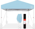 Best Choice Products 8x8ft Pop Up Canopy Tent, Outdoor Shade, 1 Person 1 Minute Set Up, Carry Case, 4 Weight Bags - French Blue/White