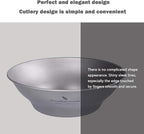 Boundless Voyage Ultralight Titanium Bowl Pan Plate Dish with Carry Bag Outdoor Camping Portable Tableware Cookware (Ti15165B (800ml Bowl))