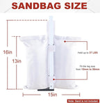 ABCCANOPY Canopy Weights 120 LBS Tent Sand Bags,4-Pack White (Without Sand)