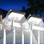 Magnetic Solar Motion Lights Outdoor, Motion Sensor Outdoor Lights with 92 LEDs, 360°Rotatable Adjustable Solar Fence Lights (600 LM,6000 K), Waterproof Security Light for Deck,Gutter,Camping (2 Pack)