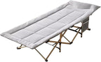 Folding Camping Cot for Adults Heavy Duty Outdoor Bed with Carry Bag Layer Travel Camp Cots Portable Cot Extra Wide,Portable Bed for Adults Travel, Ice Silk Fabric Comfortable Headrest Good