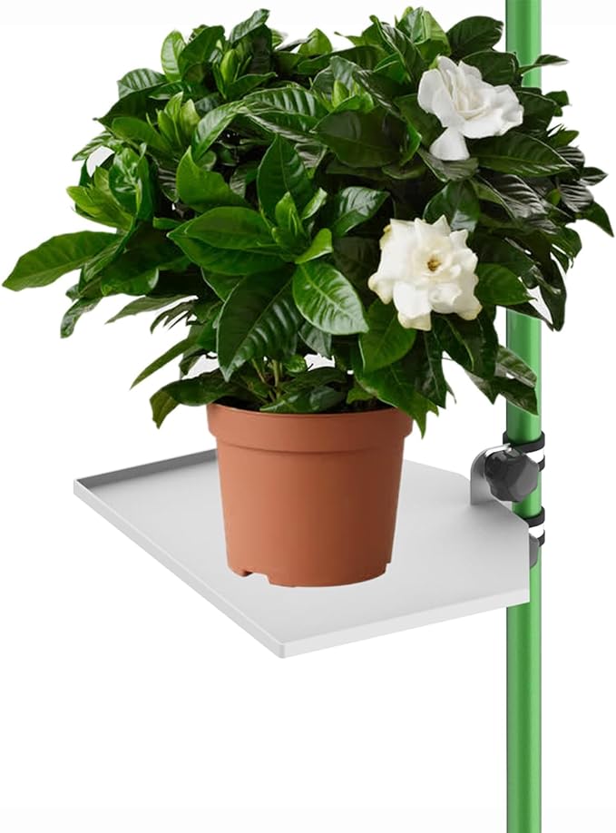 Metal Grow Tent Corner Shelf (1-Pack Big Size Version), Sturdy Pole Mount Shelf, Heavy-Duty Tent Pole Shelf, Easy to Install, Fit All Grow Tent Poles (16mm/19mm/22mm Included)