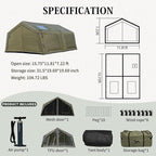 MC TOMOUNT Inflatable Tents for Camping, 6/8/10 Person Large Family Blow Up Camping Tent with Hand Pump, Easy Setup Air Glamping Tent for Outdoor Picnic Party
