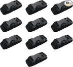 10Pcs Tie Down Straps Black Adjustable Nylon Strap with Buckles 1" x 47" (3.9ft) Straps with Quick Release, Lashing Strap for Backpacking, Outdoor Activities