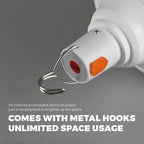 LED Camping Light, 800 lumens, Powered by Rechargeable Batteries, White Portable Pendant Lights, Waterproof (2.2IN-1)