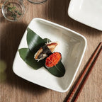 Camping Plates Ceramic Square Dinner Plate Household Dish Hotel Tableware Snack Bowl Cold Decorative Plate