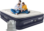 Air Mattress Queen With Built In Pump,18''Raised Blow Up Mattress 2 Mins Self-Inflation/Deflation,Upgraded Thicker Inflatable Mattress，Air Bed with Storage Bag for Guests,Home，Camping，660 lbs Max