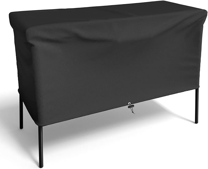 SHINESTAR Patio Cover for Camp Chef 2 Burner Stove, Also Fit Gas One B-5000 and More, Heavy Duty & Waterproof, 32.25W x 16D x 21.6H, Black