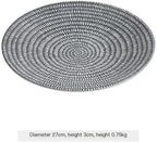Camping Plates Ceramic Dinner Plate Creative Western Steak Pasta Frosted Special Hotel Tableware Decorative Plate(Large)