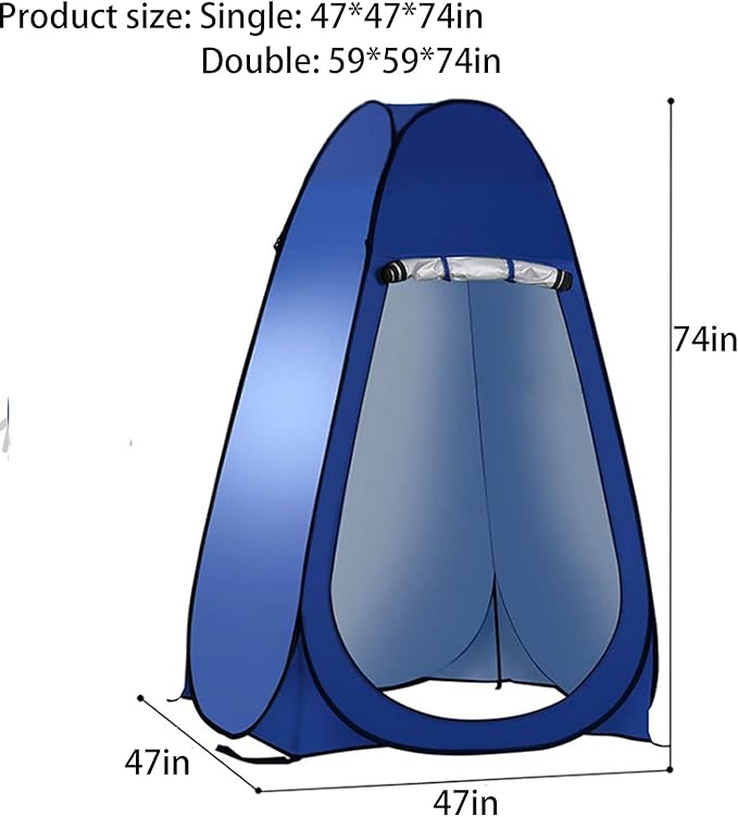 Camping Tent,Shower Tent, Outdoor Pop Up Shower Tent Dressing Tent Privacy Toilet Tent Standing Tent Shelter Sunshade Camping,Camouflage,47 x 47 x 74in