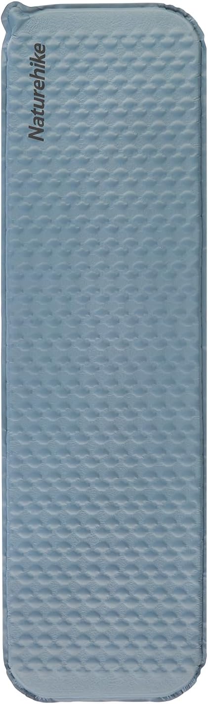 Naturehike Self-Inflating Sleeping Mat Lightweight Comfortable Asleep Pad 1.4" Sponge Filling Ergonomic for Hiking Picnicking Outdoor Activities & Family Camping Portable Foldable (Blue-Rectangle)