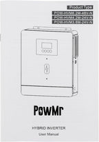 6200W Hybrid Solar Inverter, 48V to 220/240VAC, Off-Grid Solar Inverter w/ 120A MPPT Solar Charge Controller, Max PV Input Power 6500W, Max PV Array Voc 500Vdc, Work 48V Lead Acid & Lithium Battery