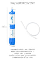 Tentock Portable Water Filter, 0.01 Micron 2-Way Survival Straw for Camping & Emergency, 1000L Capacity， Lightweight Water Purifier for Hiking, Backpacking