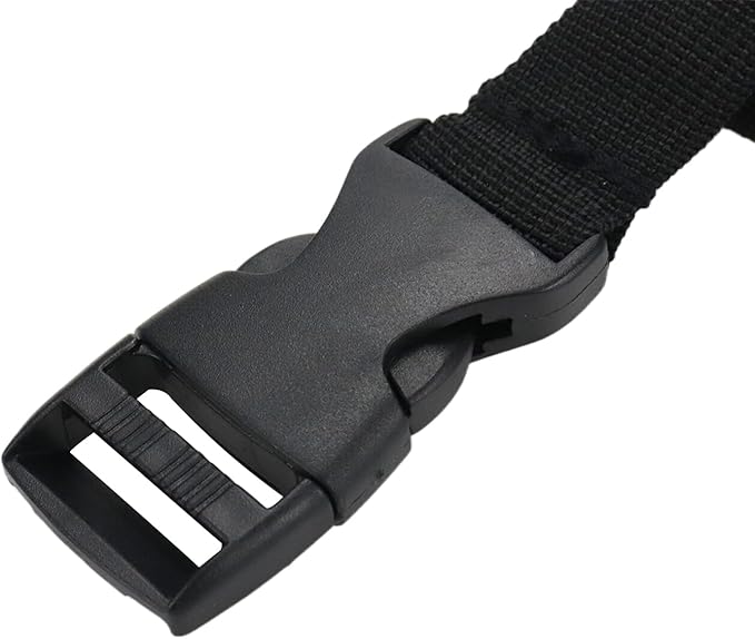 3Pcs Tie Down Straps Black Adjustable Nylon Strap with Buckles 1" x 47" (3.9ft) Straps with Quick Release, Lashing Strap for Backpacking, Outdoor Activities